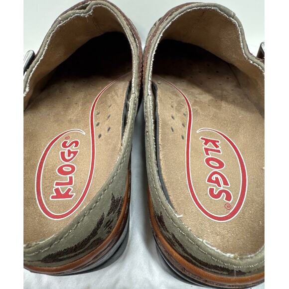 KLOGS Austin Taupe Suede Tapestry Clog, Women's Size 7 - Picture 5 of 13